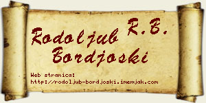 Rodoljub Borđoški vizit kartica
